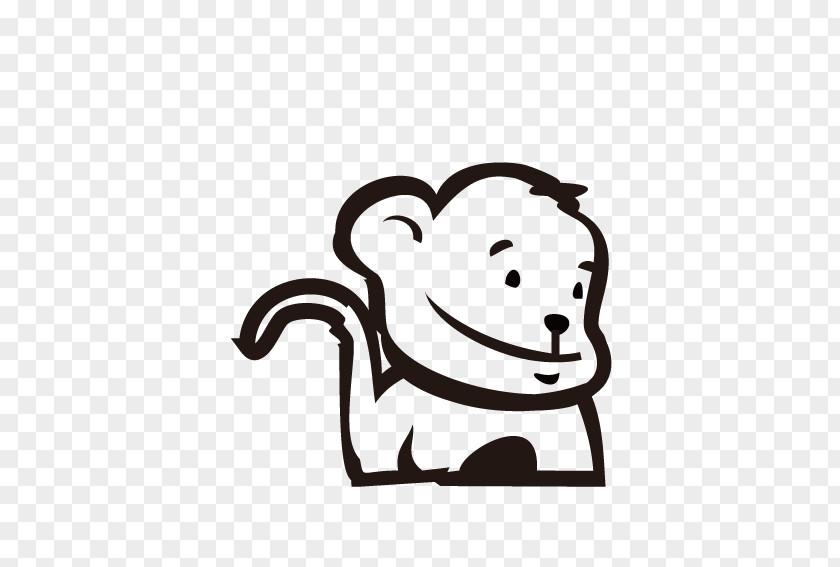 Black And White Monkey Logo PNG
