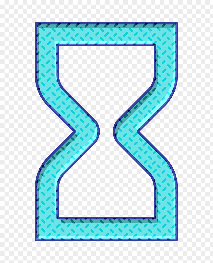 Electric Blue Teal Empty Icon Hourglass Iconoteka PNG