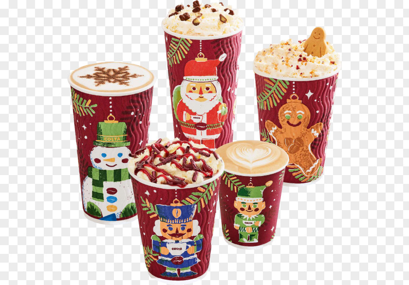 Food Takeaway Costa Coffee Hot Chocolate Cup Christmas PNG