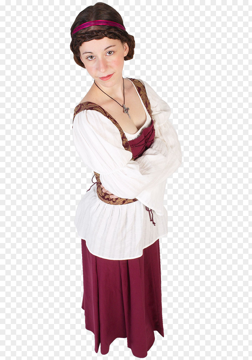 Historical Costume Shoulder Maroon Sleeve PNG