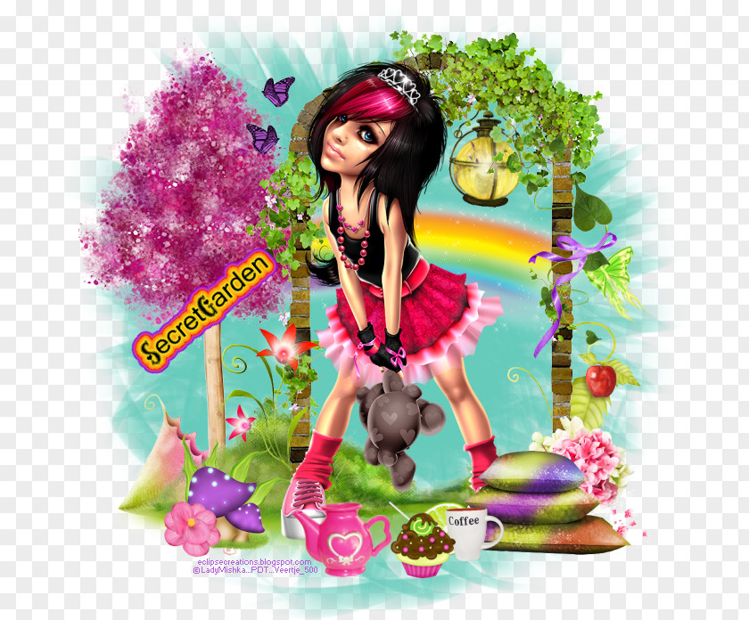 Secret Garden Wind Barbie Fairy Desktop Wallpaper PNG