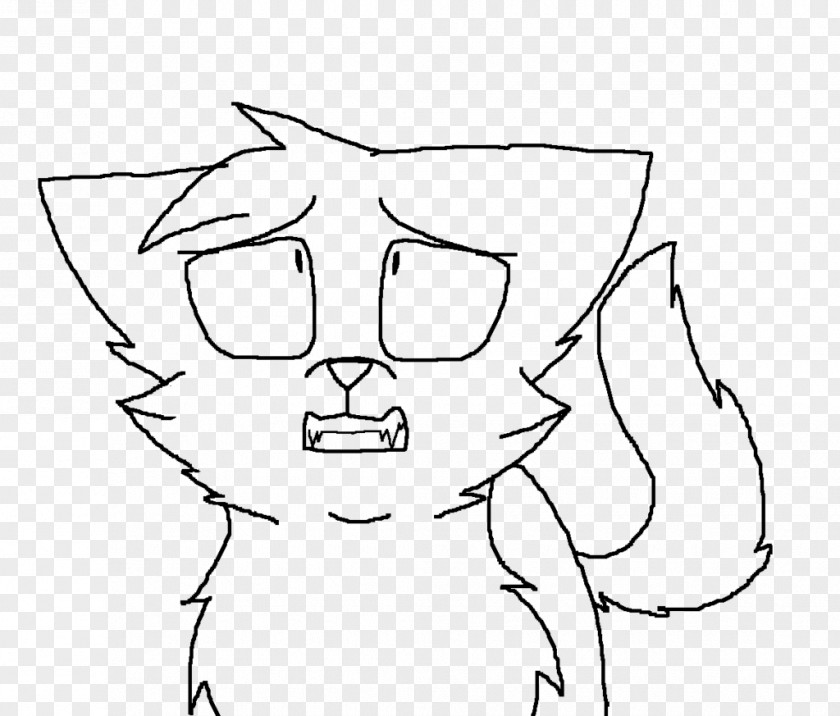 Frightened Line Art Cat Drawing Gray Wolf PNG