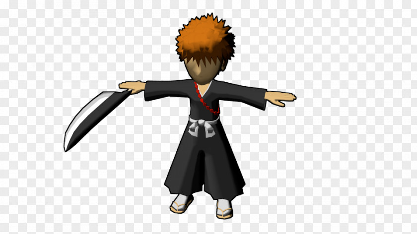 Ichigo Kurosaki Figurine Cartoon Character Fiction Weapon PNG