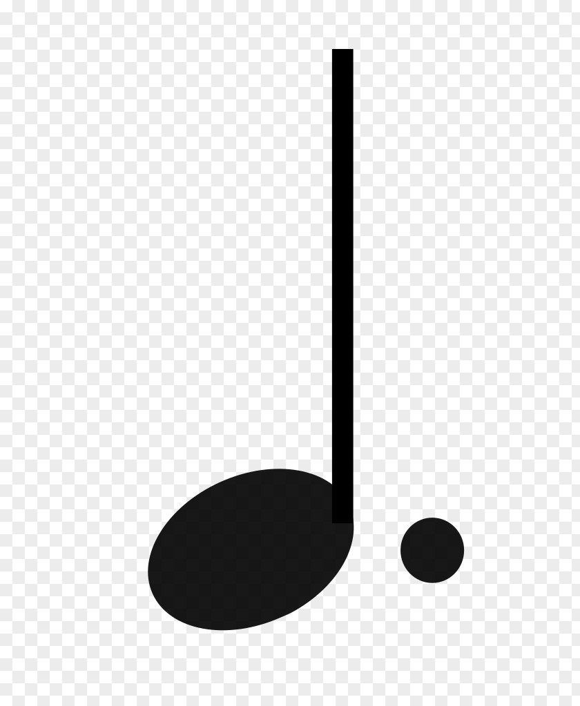 Quarter Note Dotted Musical Stem Value PNG