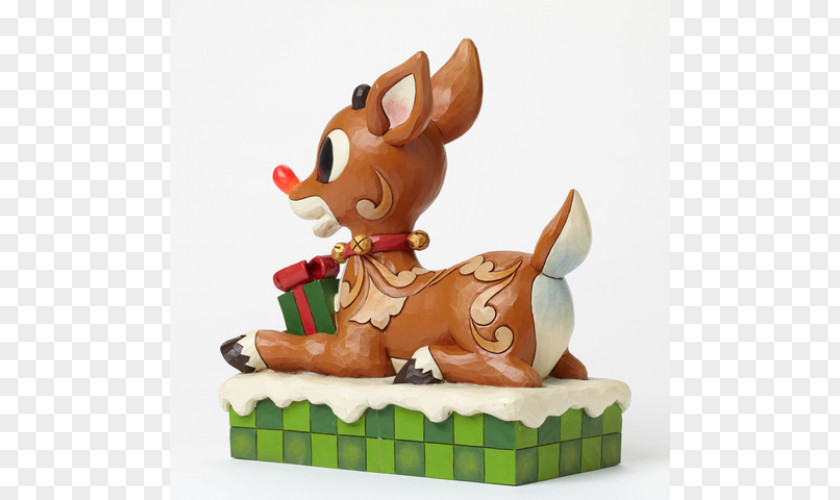 Reindeer Rudolph Figurine Light Statue PNG