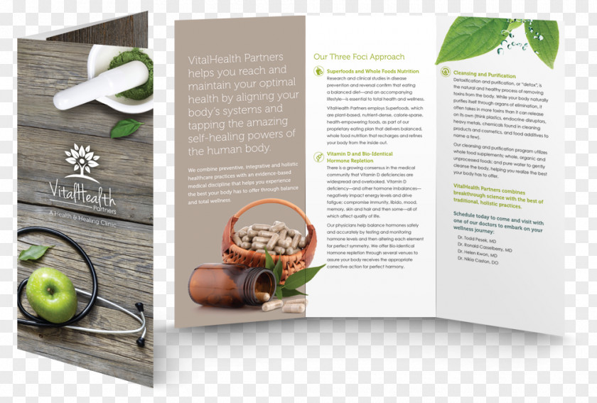 Trifold Brochures Dietary Supplement Alternative Health Services Brochure Health, Fitness And Wellness PNG