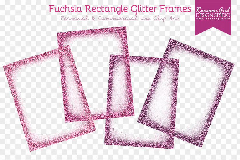Fuchsia Border Frame Clipart Picture Glitter Digital Photo PNG