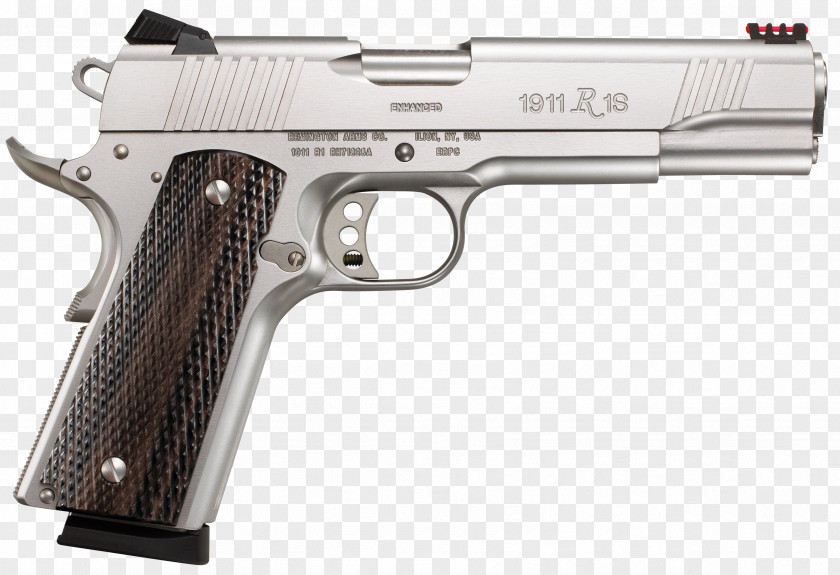 Handgun Remington 1911 R1 .45 ACP Stainless Steel Pistol Arms PNG