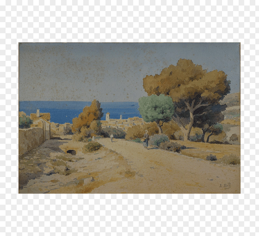 Paul Menard Avignon Gruissan Aeolian Landform Paper Painting PNG