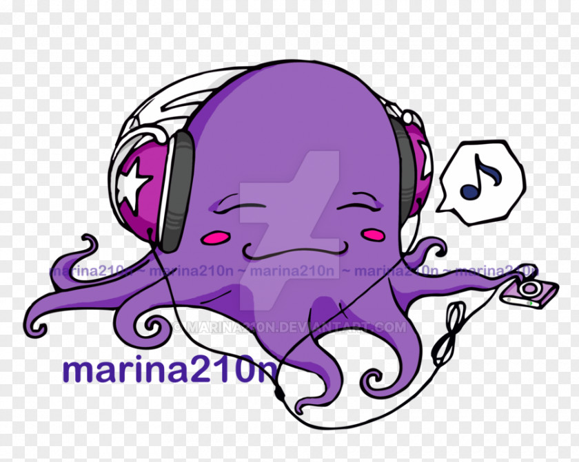 Purple Octopus Cartoon Clip Art PNG