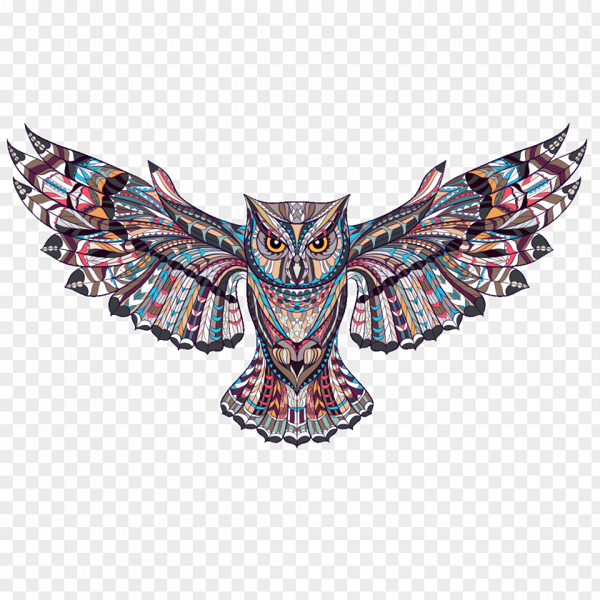 Totem Tattoo Owl Wall Decal Art Sticker PNG