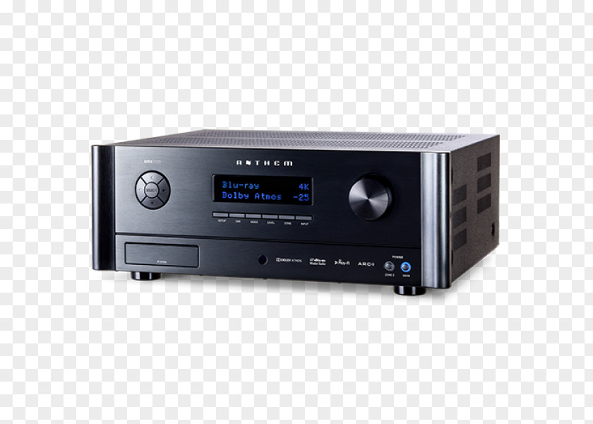 Avó AV Receiver Radio Anthem MRX 520 Home Theater Systems Dolby Atmos PNG