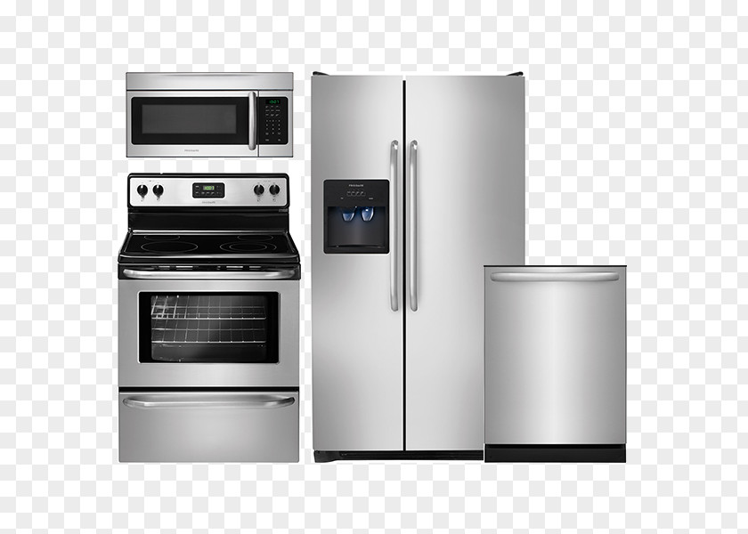 Kitchen Appliances Frigidaire Cooking Ranges Refrigerator Dishwasher Freezers PNG