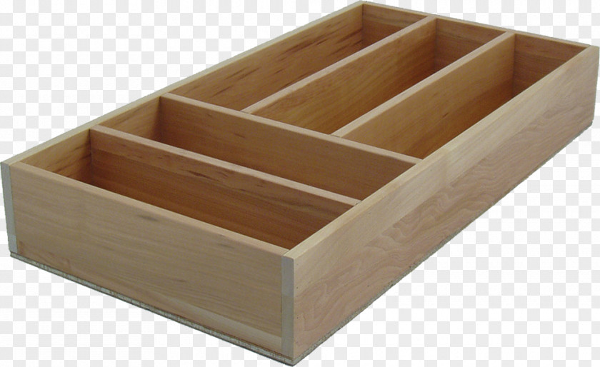 Solid Wood Cutlery Plywood Box Drawer Tray PNG
