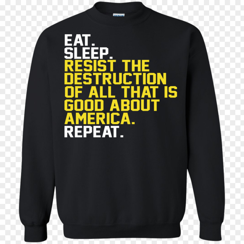 Eat Sleep T-shirt Hoodie Crew Neck Sweater Top PNG