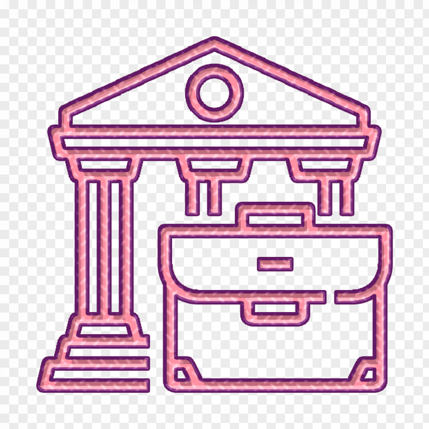 Bank Icon Briefcase Strategy PNG