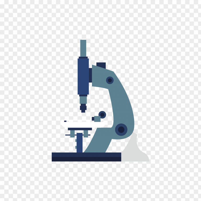 Blue Microscope Laboratory Research Flat Design PNG