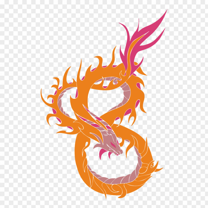 Freak Chinese Dragon Illustration Drawing Design PNG
