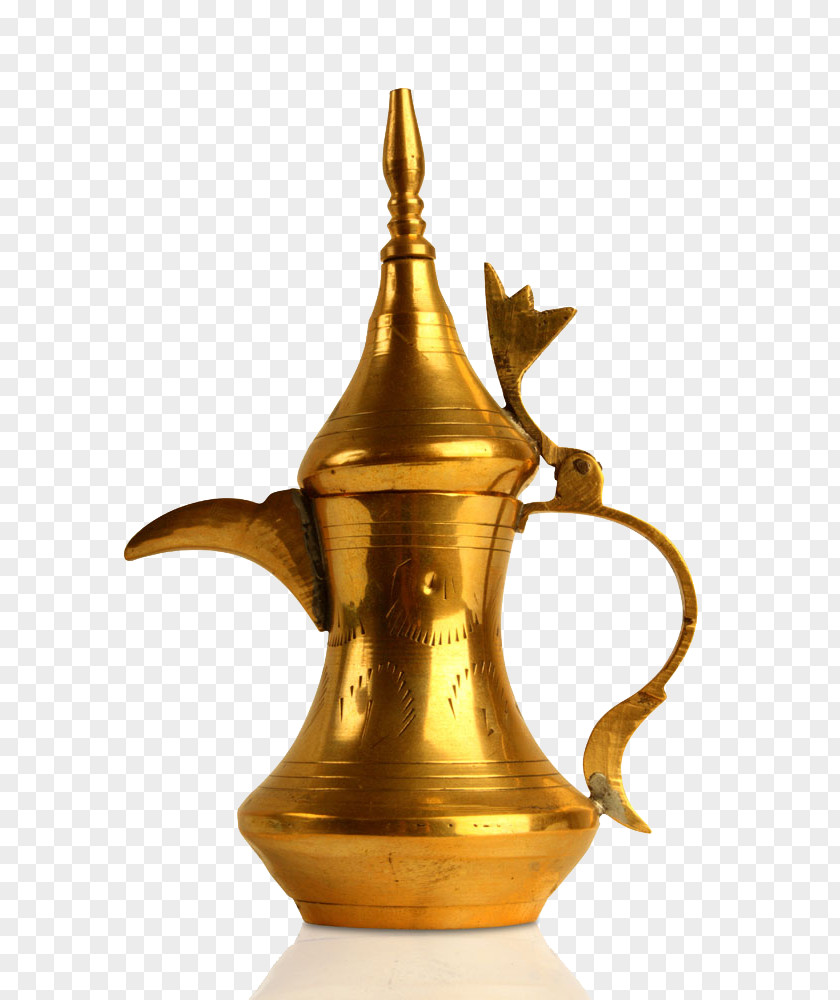 Golden Kettle Arabic Coffee Middle East Dallah Coffeemaker PNG