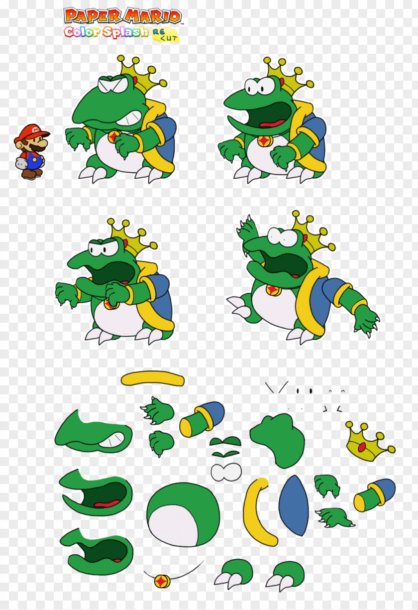 Mario Super Bros. 2 Paper Mario: Color Splash Bowser PNG