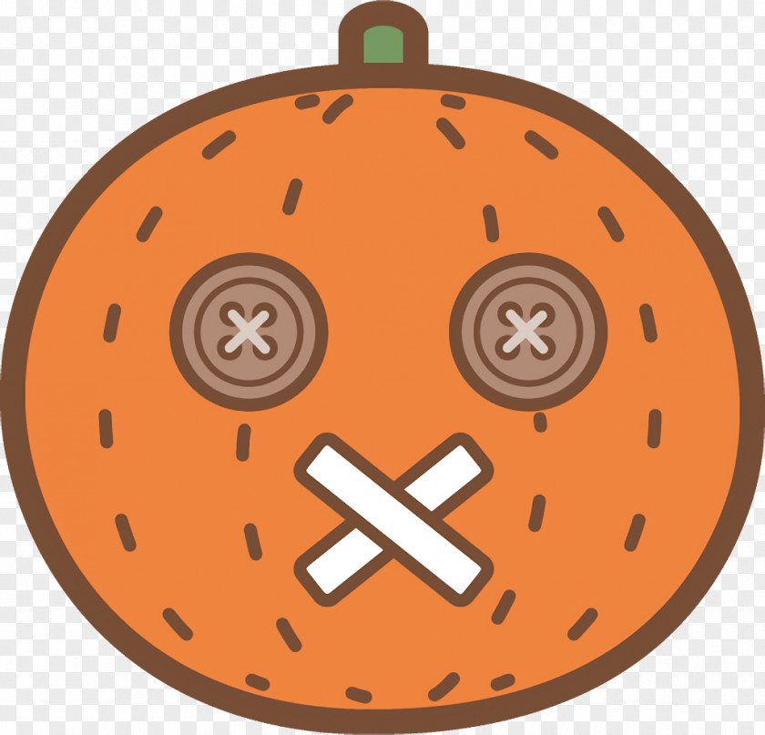 Orange Pumpkin Jack-o-Lantern Halloween Carved PNG