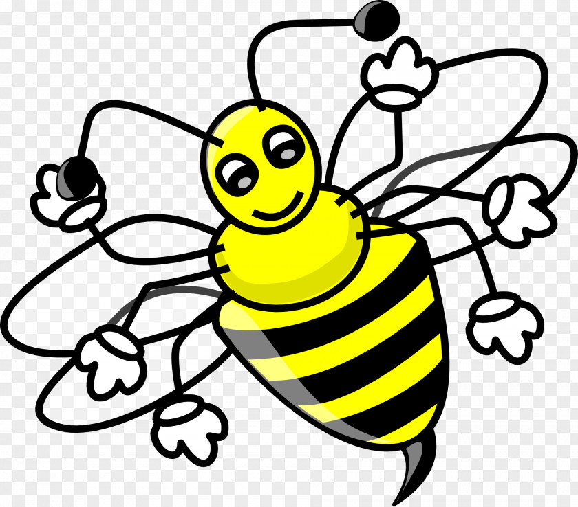 Bee Cartoon Clip Art PNG