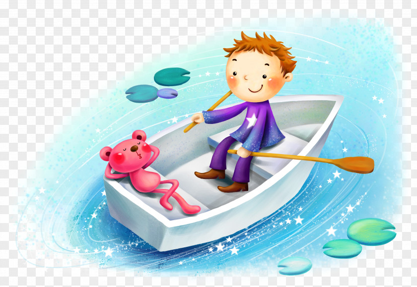 Boat Image Cartoon Illustration Child PNG