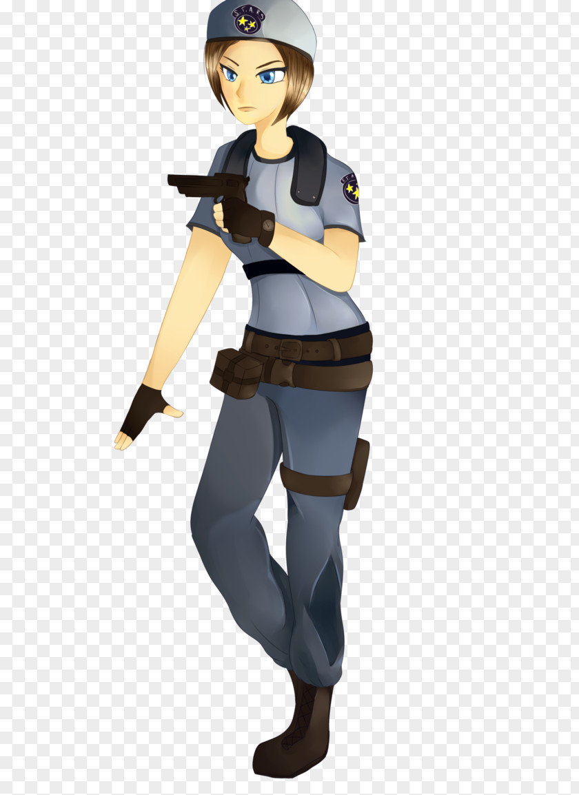 Jill Valentine Animated Cartoon Mascot Figurine PNG