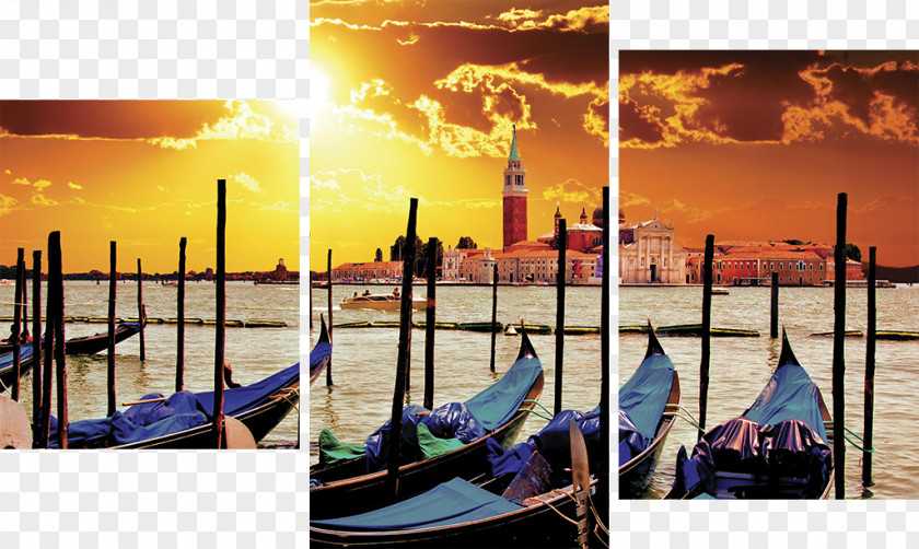 Venice Venetian Lagoon Fototapeta Gondola Wallpaper PNG