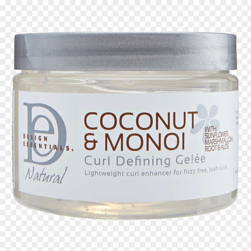 Monoi Design Essentials Coconut & Curl Defining Gelee Natural Stretching Cream Creme Gel Twist And Set Setting Lotion PNG