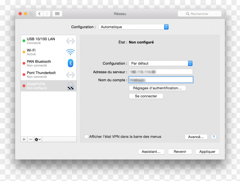 Configuration Virtual Private Network MacOS Thunderbolt Internet PNG