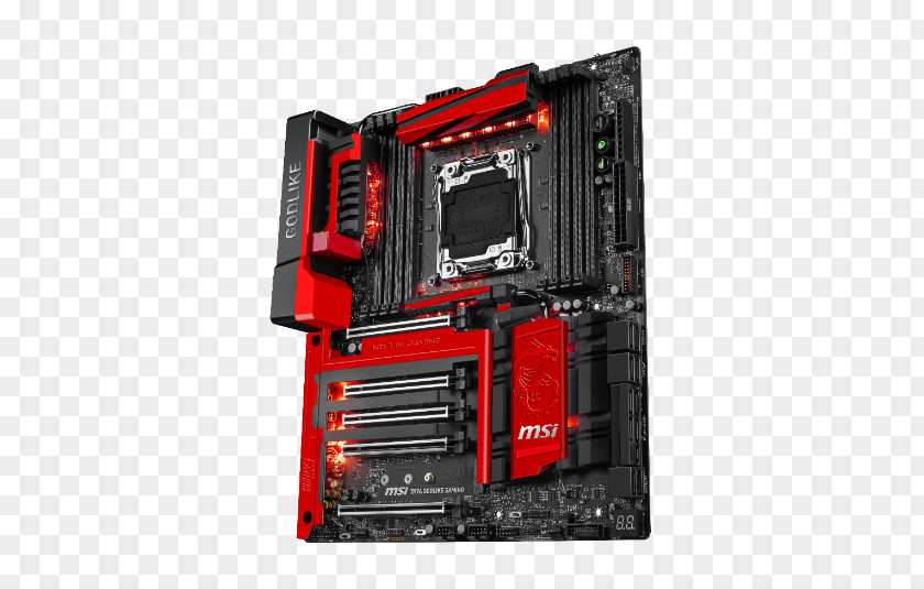 Intel MSI X99A GODLIKE GAMING CARBON Motherboard PNG