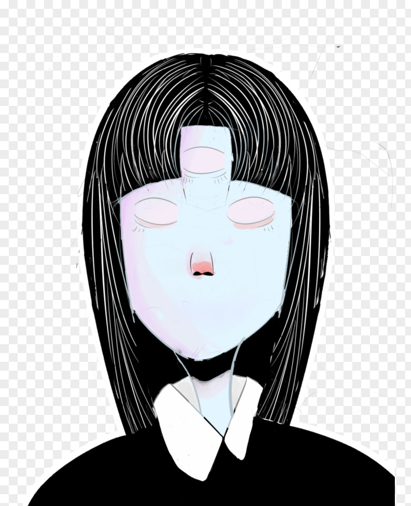 Nose Cheek Chin Black Hair PNG