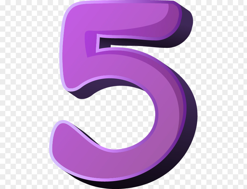 Number 5 Clip Art PNG