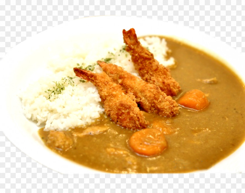 Rice Japanese Curry And Chicken Katsu Tonkatsu Fried Prawn PNG