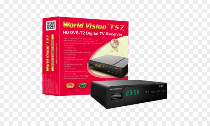 World Vision International DVB-T2 Digital Television Set-top Box Video Broadcasting PNG