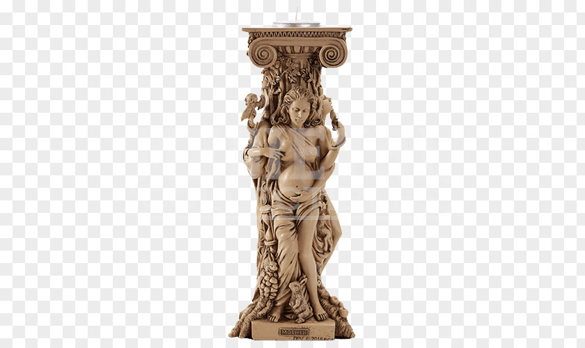 Altar Statue Triple Goddess Wicca Candlestick PNG