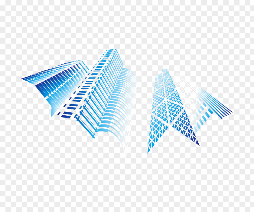 Blue Building Silhouettes Silhouette Architecture PNG