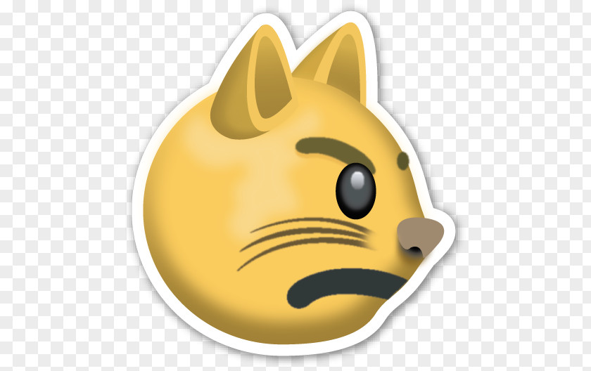 Face Cat Sticker Grumpy Emoji WhatsApp PNG