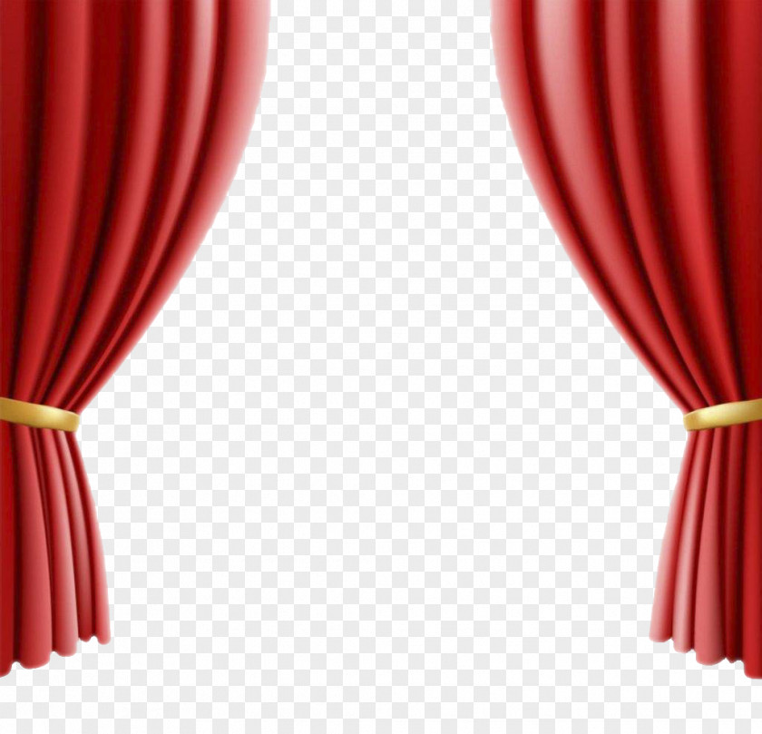 Red Curtains Theater Drapes And Stage Cinema Clip Art PNG