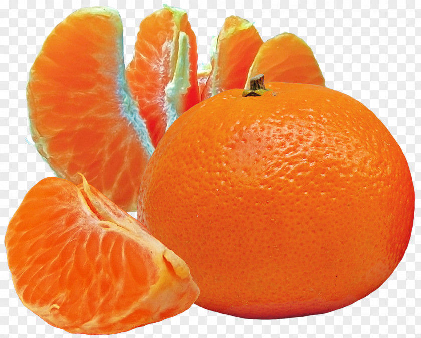Tangerine And Slices Juice Clementine Blood Orange PNG
