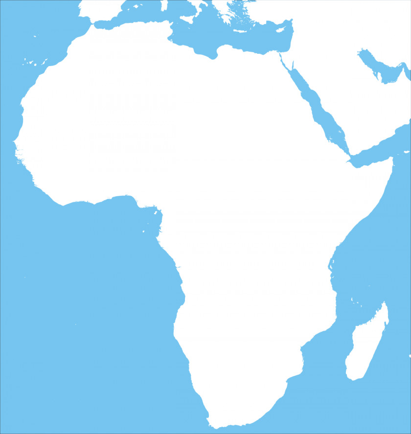 Africa North Blank Map Physische Karte Geography PNG