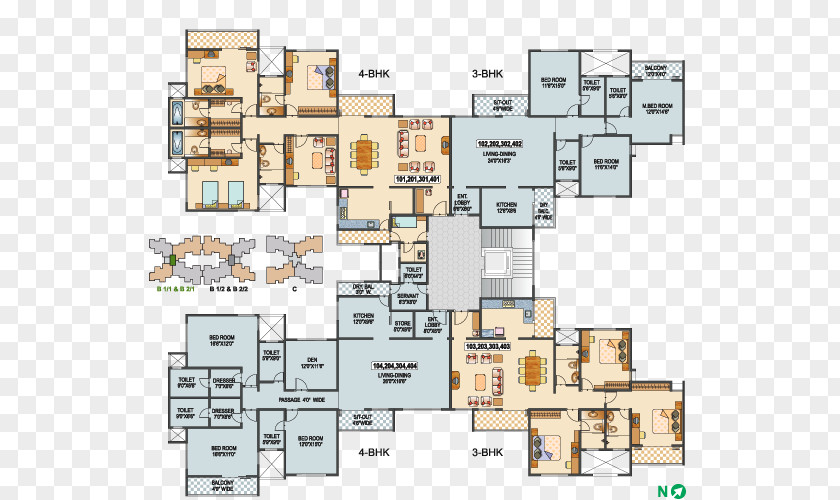 House Floor Plan Green Groves Residential Area Apartment PNG