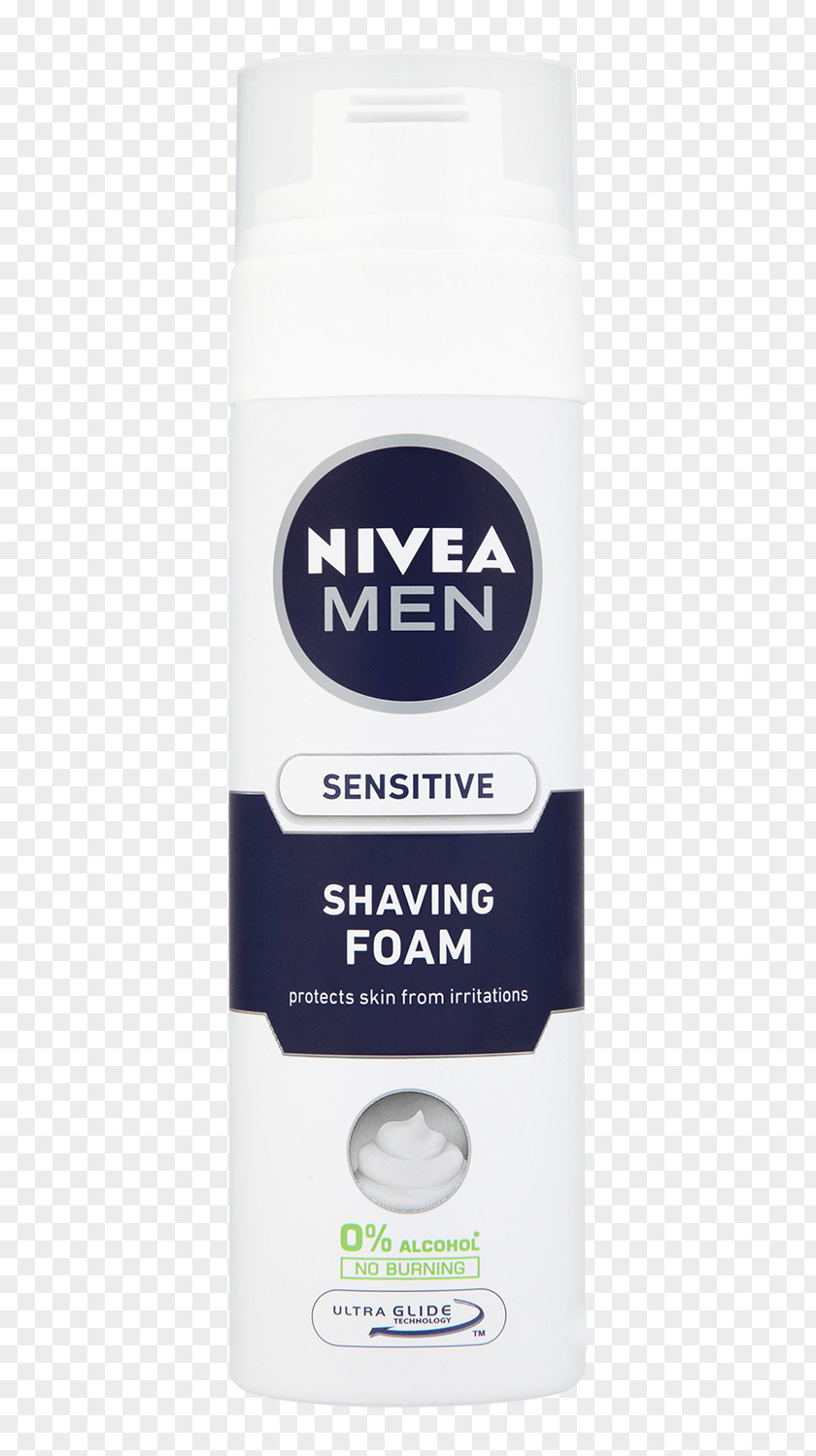 Shaving Foam Cream NIVEA MEN Sensitive Moisturiser Aftershave PNG