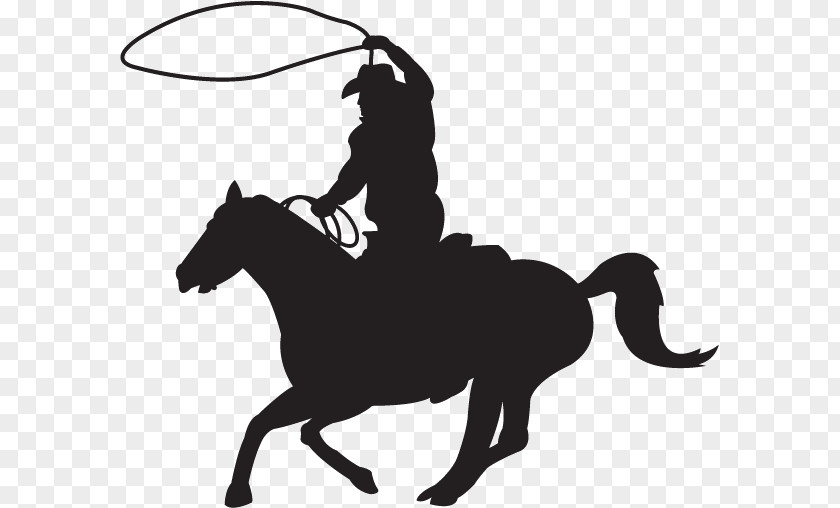 Silhouette Calf Roping Team Rodeo Cowboy PNG