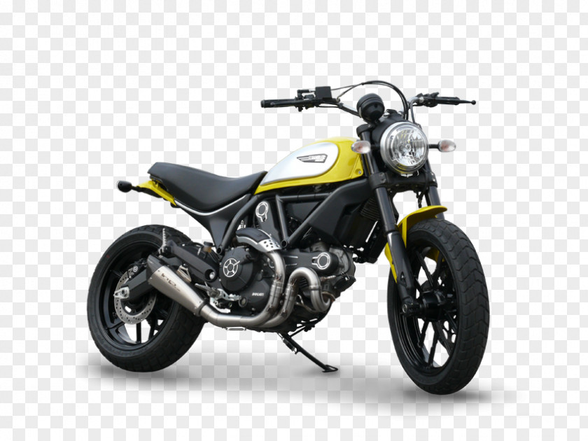 Ducati Scrambler Exhaust System Motorcycle Muffler PNG
