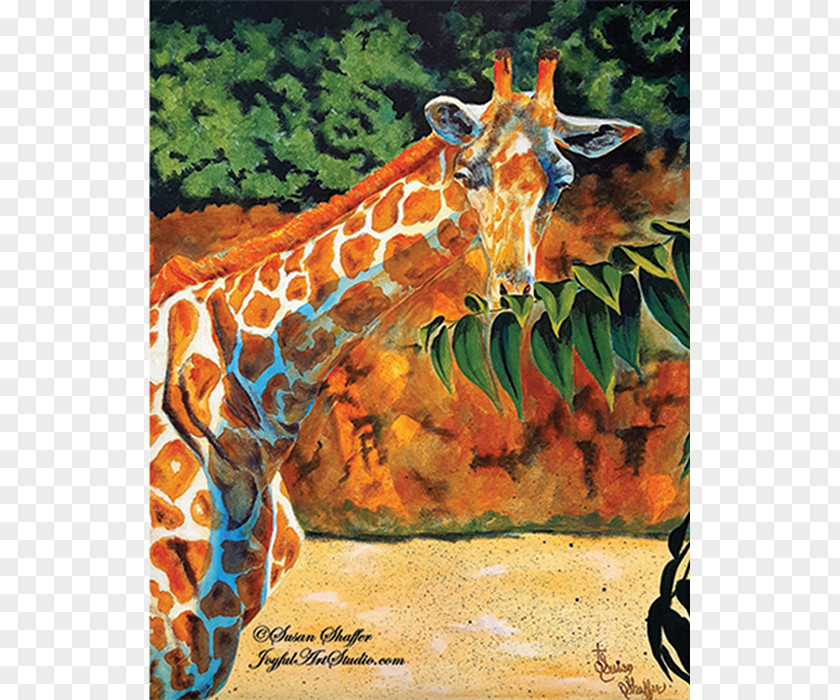 Watercolor Giraffe Painting Joyful Arts Studio PNG