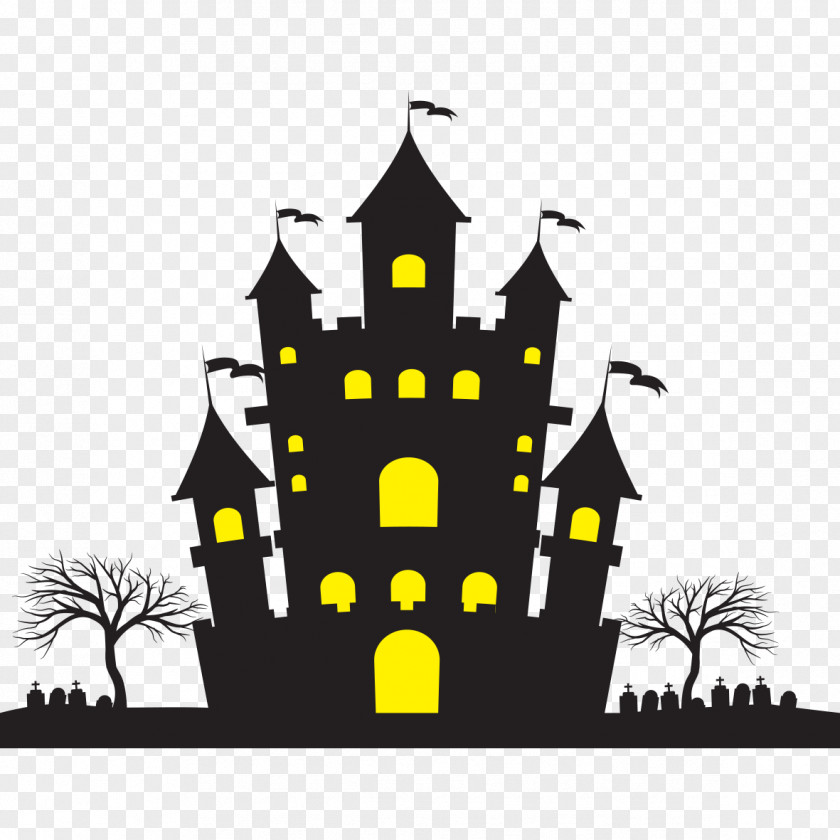 Creative Castle House Silhouette PNG