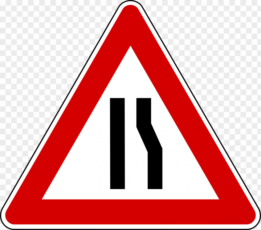 Road Sign Priority Signs In Italy Traffic Warning Bottleneck PNG