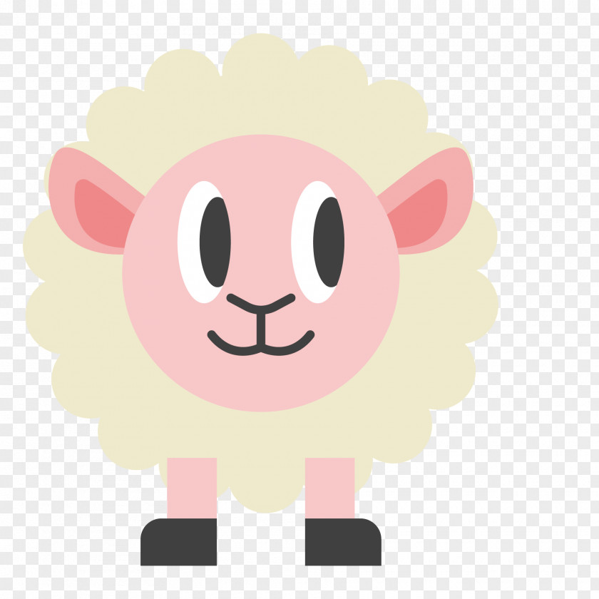 Vector Cartoon Sheep Clip Art PNG